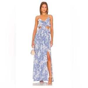 Astr the Label Palace Blue and White Dress. Size small.